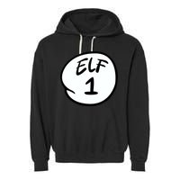 Elf 1 2 3 4 5 Custom Number Personalize Garment-Dyed Fleece Hoodie
