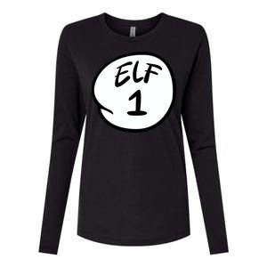 Elf 1 2 3 4 5 Custom Number Personalize Womens Cotton Relaxed Long Sleeve T-Shirt