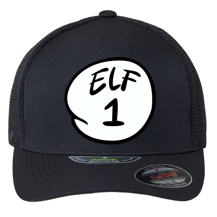 Elf 1 2 3 4 5 Custom Number Personalize Flexfit Unipanel Trucker Cap