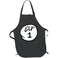 Elf 1 2 3 4 5 Custom Number Personalize Full-Length Apron With Pockets