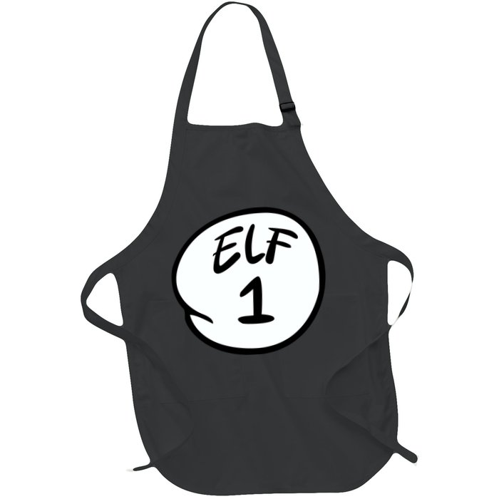 Elf 1 2 3 4 5 Custom Number Personalize Full-Length Apron With Pockets