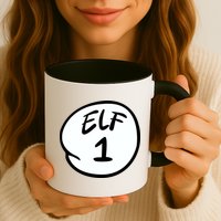 Elf 1 2 3 4 5 Custom Number Personalize Mug