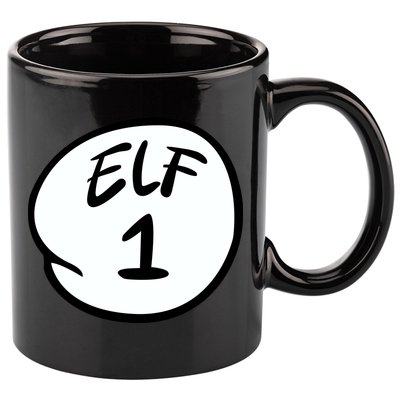 Elf 1 2 3 4 5 Custom Number Personalize 11oz C Handle Ceramic Mug