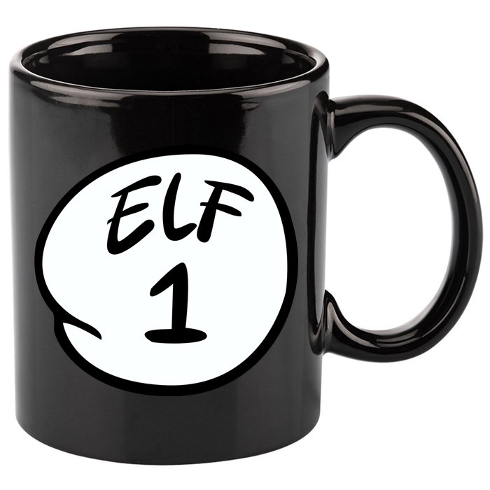 Elf 1 2 3 4 5 Custom Number Personalize 11oz C Handle Ceramic Mug