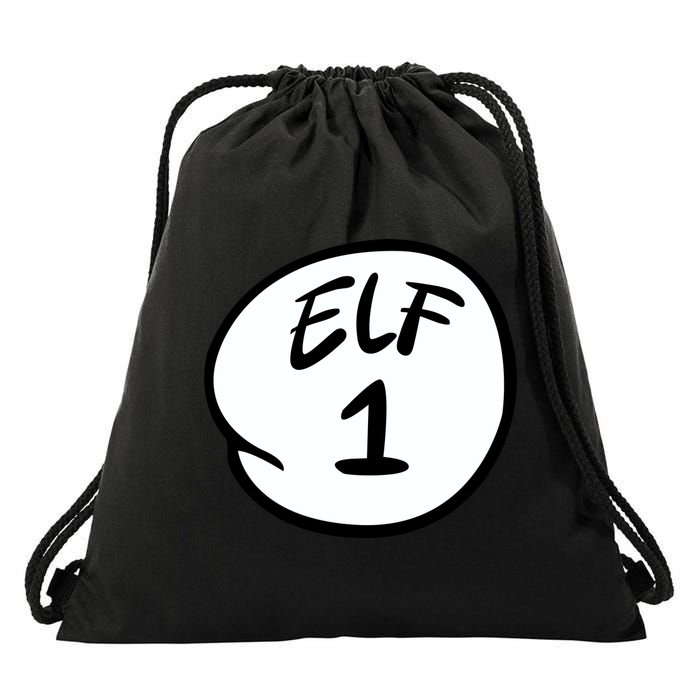 Elf 1 2 3 4 5 Custom Number Personalize Drawstring Bag