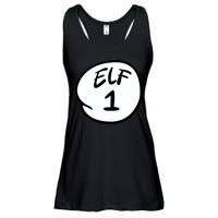Elf 1 2 3 4 5 Custom Number Personalize Ladies Essential Flowy Tank