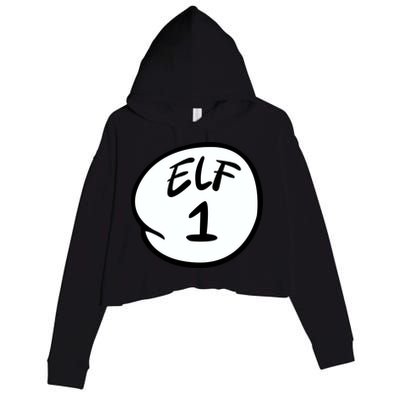 Elf 1 2 3 4 5 Custom Number Personalize Crop Fleece Hoodie