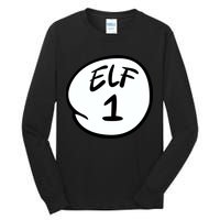 Elf 1 2 3 4 5 Custom Number Personalize Tall Long Sleeve T-Shirt
