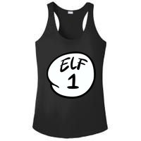 Elf 1 2 3 4 5 Custom Number Personalize Ladies PosiCharge Competitor Racerback Tank