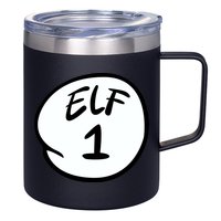 Elf 1 2 3 4 5 Custom Number Personalize 12oz Stainless Steel Coffee Mug