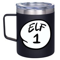 Elf 1 2 3 4 5 Custom Number Personalize 12oz Stainless Steel Coffee Mug