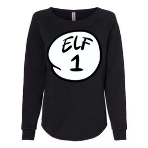 Elf 1 2 3 4 5 Custom Number Personalize Womens California Wash Sweatshirt