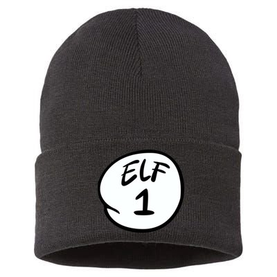 Elf 1 2 3 4 5 Custom Number Personalize Sustainable Knit Beanie