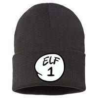 Elf 1 2 3 4 5 Custom Number Personalize Sustainable Knit Beanie