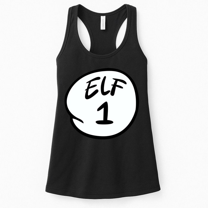 Elf 1 2 3 4 5 Custom Number Personalize Womens Tank Top