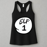 Elf 1 2 3 4 5 Custom Number Personalize Womens Tank Top