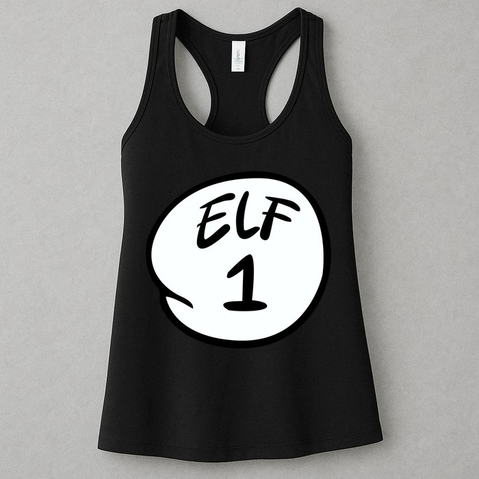 Elf 1 2 3 4 5 Custom Number Personalize Womens Tank Top