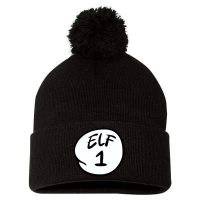 Elf 1 2 3 4 5 Custom Number Personalize Pom Pom 12in Knit Beanie