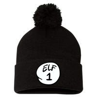 Elf 1 2 3 4 5 Custom Number Personalize Pom Pom 12in Knit Beanie
