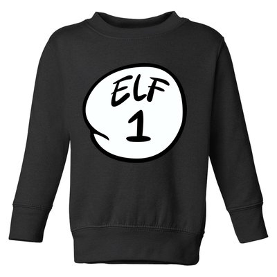 Elf 1 2 3 4 5 Custom Number Personalize Toddler Sweatshirt