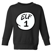 Elf 1 2 3 4 5 Custom Number Personalize Toddler Sweatshirt