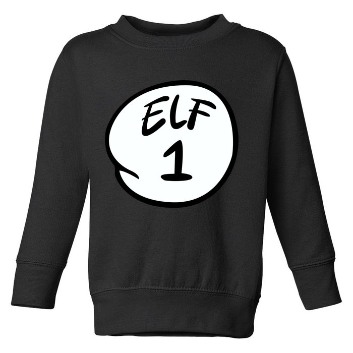 Elf 1 2 3 4 5 Custom Number Personalize Toddler Sweatshirt
