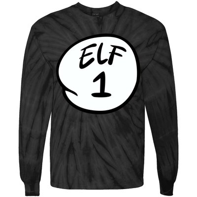 Elf 1 2 3 4 5 Custom Number Personalize Tie-Dye Long Sleeve Shirt