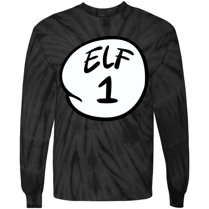 Elf 1 2 3 4 5 Custom Number Personalize Tie-Dye Long Sleeve Shirt