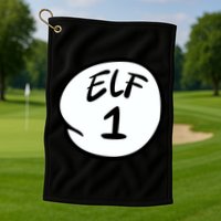 Elf 1 2 3 4 5 Custom Number Personalize Golf Towel