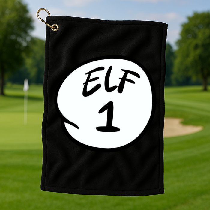 Elf 1 2 3 4 5 Custom Number Personalize Golf Towel