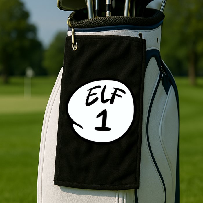 Elf 1 2 3 4 5 Custom Number Personalize Golf Towel