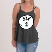 Elf 1 2 3 4 5 Custom Number Personalize Women's Strappy Tank