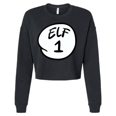 Elf 1 2 3 4 5 Custom Number Personalize Cropped Pullover Crew