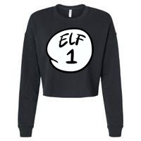 Elf 1 2 3 4 5 Custom Number Personalize Cropped Pullover Crew