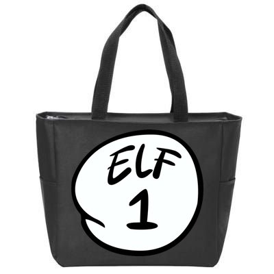 Elf 1 2 3 4 5 Custom Number Personalize Zip Tote Bag