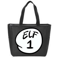 Elf 1 2 3 4 5 Custom Number Personalize Zip Tote Bag