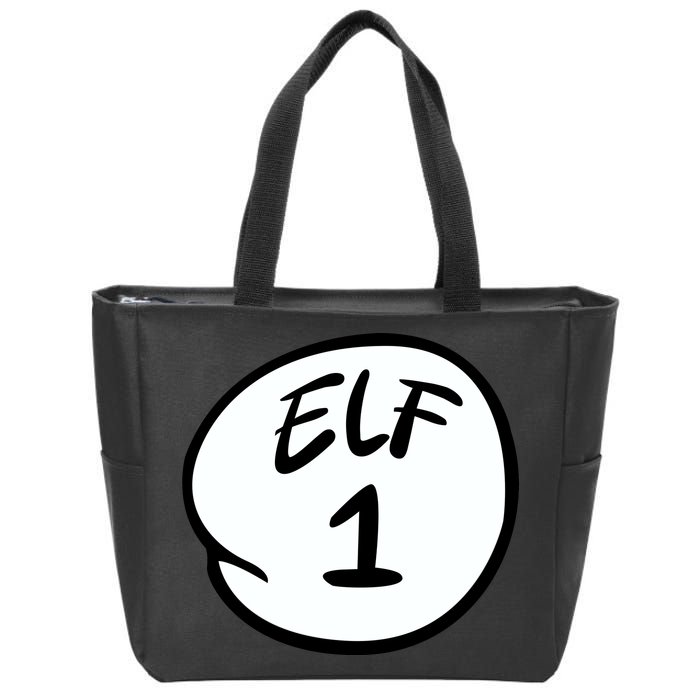 Elf 1 2 3 4 5 Custom Number Personalize Zip Tote Bag