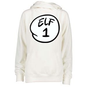 Elf 1 2 3 4 5 Custom Number Personalize Womens Funnel Neck Pullover Hood