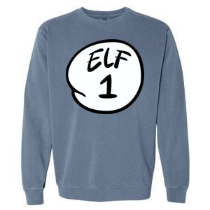 Elf 1 2 3 4 5 Custom Number Personalize Garment-Dyed Sweatshirt