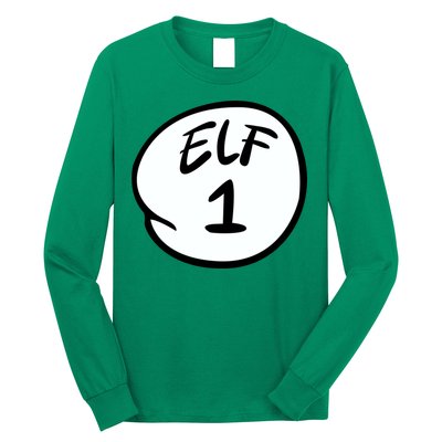 Elf 1 2 3 4 5 Custom Number Personalize Long Sleeve Shirt
