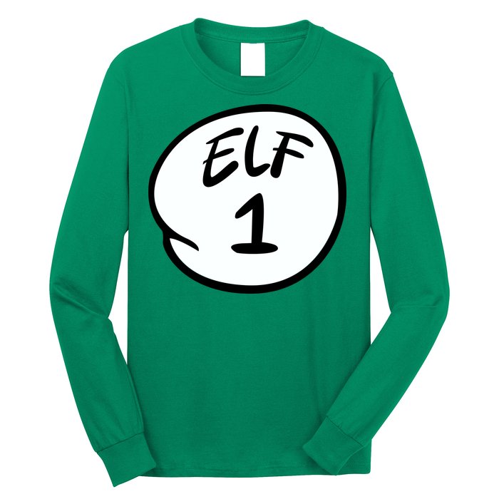 Elf 1 2 3 4 5 Custom Number Personalize Long Sleeve Shirt