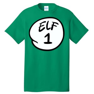 Elf 1 2 3 4 5 Custom Number Personalize Tall T-Shirt