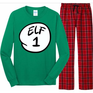 Elf 1 2 3 4 5 Custom Number Personalize Long Sleeve Pajama Set