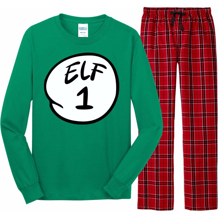 Elf 1 2 3 4 5 Custom Number Personalize Long Sleeve Pajama Set