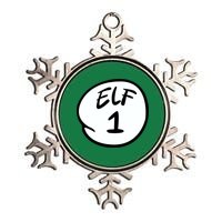 Elf 1 2 3 4 5 Custom Number Personalize Metallic Star Ornament