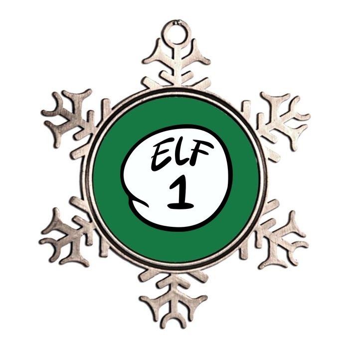 Elf 1 2 3 4 5 Custom Number Personalize Metallic Star Ornament