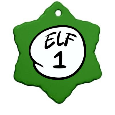 Elf 1 2 3 4 5 Custom Number Personalize Ceramic Star Ornament