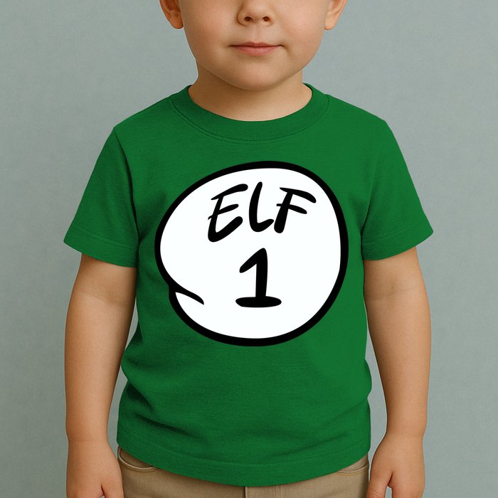 Elf 1 2 3 4 5 Custom Number Personalize Toddler T-Shirt