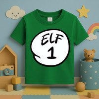 Elf 1 2 3 4 5 Custom Number Personalize Toddler T-Shirt