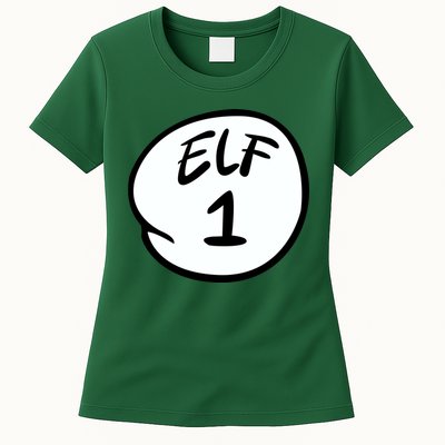 Elf 1 2 3 4 5 Custom Number Personalize Womens T-Shirt